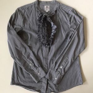 Thomas Mason for J. Crew Ruffled Gingham Button Down